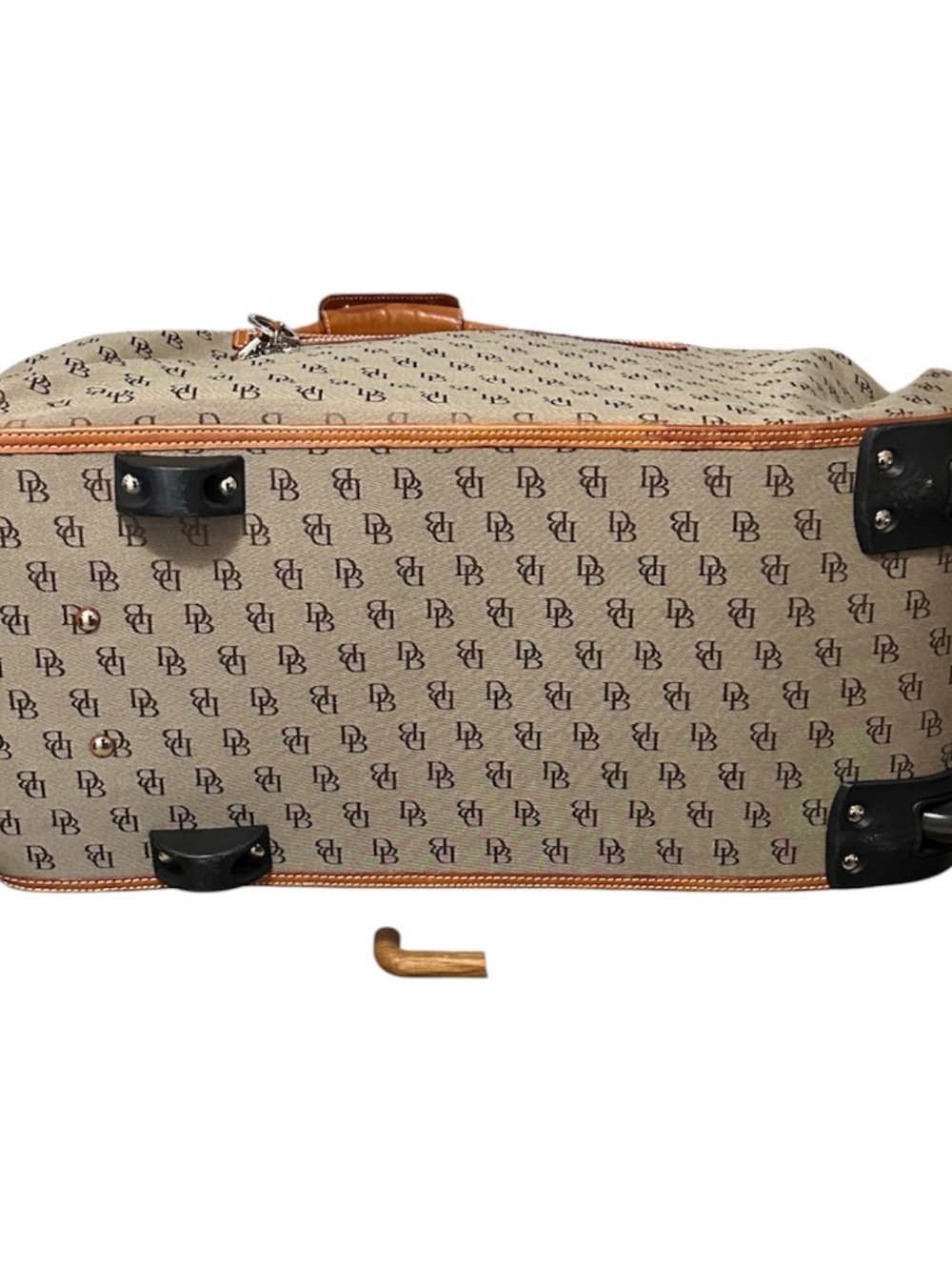 Dooney & Bourke Monogram Rolling Duffel Bag – Travel Luggage w/ Leather Trim - Picture 3 of 8